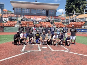 The Olympic Crosscutters toured Oregon State University baseball facilities at Goss Stadium and met with former Beavers players and coaches. Team members are