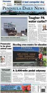 Today's front pages tailored for the PDN's readers in Clallam County. There's more inside that isn't online!