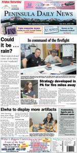 Today's front page tailored for the PDN's readers in Clallam County. There's more inside that isn't online!