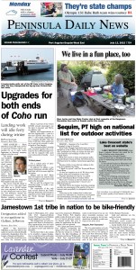 Today's front page tailored for the PDN's readers in Clallam County. There's more inside that isn't online!