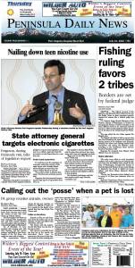 Today's front page tailored for the PDN's readers in Clallam County. There's more inside that isn't online!