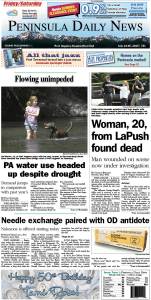 Today's front page tailored for the PDN's readers in Clallam County. There's more inside that isn't online!