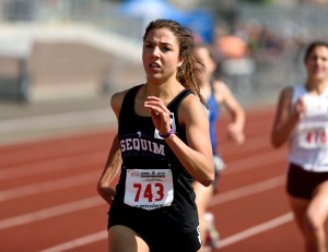 Sequim's Waverly Shreffler runs placed fourth in the 800-meter run at the Class 2A state championships. Dave Shreffler/for Peninsula Daily News