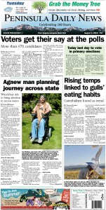 Today's front page tailored for the PDN's readers in Clallam County. There's more inside that isn't online! ()