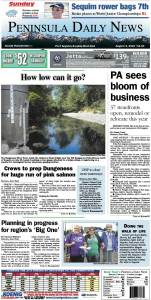 Today's front page tailored for the PDN's readers in Clallam County. There's more inside that isn't online!