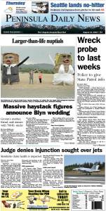 Today's front page tailored for the PDN's readers in Clallam County. There's more inside that isn't online!