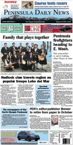 Today's front page tailored for the PDN's readers in Clallam County. There's more inside that isn't online!