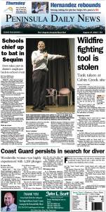 Today's front page tailored for the PDN's readers in Clallam County. There's more inside that isn't online!