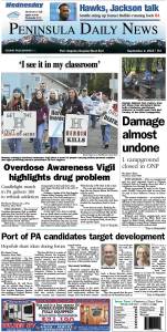 Today's front page tailored for the PDN's readers in Clallam County. There's more inside that isn't online!