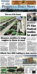 Today's front page tailored for the PDN's readers in Clallam County. There's more inside that isn't online!