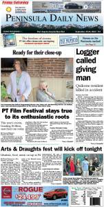 Today's front page tailored for the PDN's readers in Clallam County. There's more inside that isn't online!
