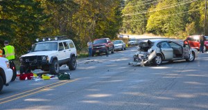 The wreck scene on state Highway 112. Jay Cline/Clallam County Fire District No. 2