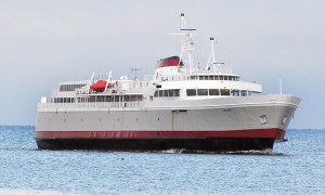 The auto/passenger ferry MV Coho approches Port Angeles on its return trip from Victoria. (Keith Thorpe/Peninsula Daily News)