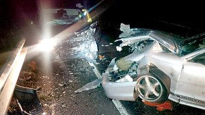 Six people were injured in a two-car head-on collision on state Highway 112 Tuesday afternoon