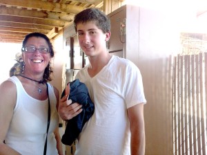 Michelle West and her son