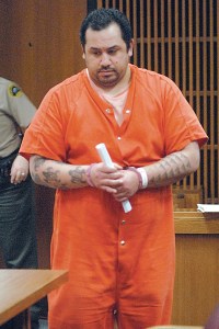 Marshall Jay Lewis enters Clallam County Superior Court on Wednesday for a variety of charges related to the alleged New Years Day arson fire of the Beaver-area home of a woman who cut off a dating relationship with him.  Keith Thorpe/Peninsula Daily News ()