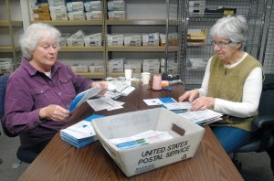 Clallam County election workers Mary Reader