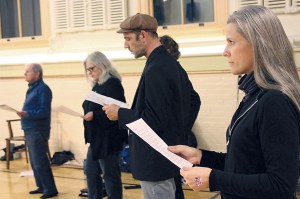 Rehearsing for tonight's opening of “A Memory