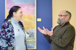 Rose Gibbs is clinic director of the Dungeness Valley Health & Wellness Clinic while Dr. Kip Tulin is the volunteer medical director. (Diane Urbani de la Paz/Peninsula Daily News)