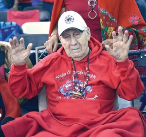 Emmett Oliver at a 2013 Canoe Journey event. ()