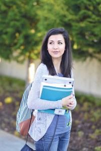 Air Force veteran Lauren Piper is among the GI Bill students at Peninsula College. (Diane Urbani de la Paz/Peninsula Daily News)
