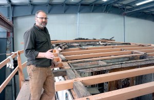 Shipwrights Co-op partner Chris Chase is looking to get started on the renovation of the Western Flyer.  Charlie Bermant/Peninsula Daily News ()