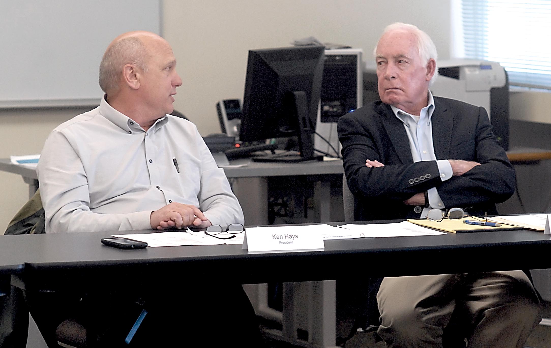 Outgoing Economic Development Council president Ken Hays