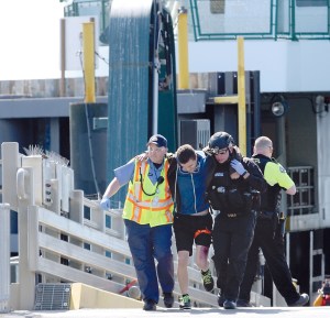 During Saturday's drill