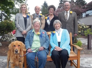 Clallam County Community Service Award winners gather outside Holy Trinity Lutheran Church in Port Angeles before Thursday's award ceremony. The 2016 award winners were