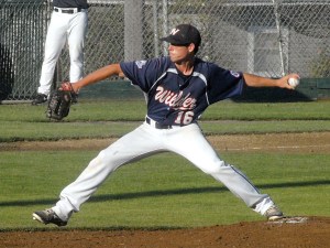 James Grubb pitches for Wilder Baseball against Lacey at Port Angeles' Civic Field in 2015. The summer baseball club will hold tryouts at Civic Field on Monday and Tuesday. (Keith Thorpe/Peninsula Daily News)