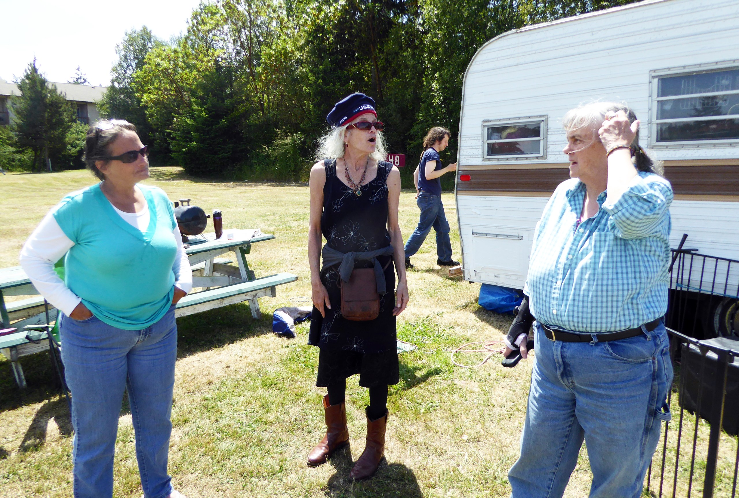 Port Townsend tent city residents Terri Turner