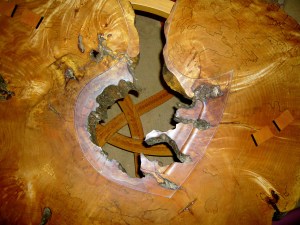 This woodwork by artist Robin McKann will be on display during gallery walk at Gallery 9