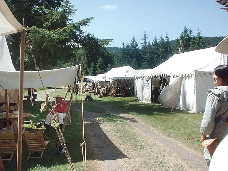 The Peninsula Long RIfles' annual rendezvous July 23-26 features an 1840s-era "trader's row