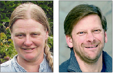 Clallam County Treasurer Selinda Barkhuis and Commissioner Mike Chapman.