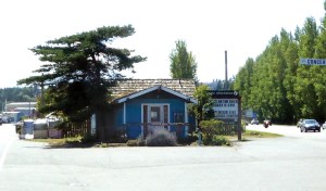 The area around the old visitor center on Sims Way is to be refurbished with a building demolition and landscaping in order to create a warmer welcome to visitors.  Charlie Bermant/Peninsula Daily News ()