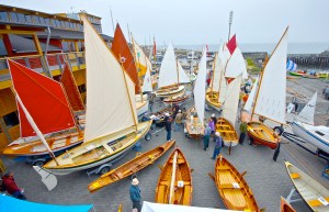 Visitors inspect the myriad small boats on display at the Pocket Yacht Palooza in Port Townsend in 2014.