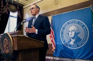 Gov. Jay Inslee announces that hes taking action to cap carbon emissions