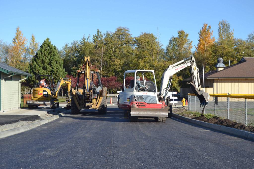 Matthew Nash/Olympic Peninsula News Group                                This week, the new entrance to Carrie Blake Park opened between the Sequim Skate Park and Trinity United Methodist Church.