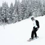 A snowboarder makes his way down the slopes of the Hurricane Ridge ski area in 2010. (Peninsula Daily News)