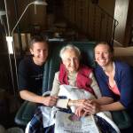 Louella Lou Lawrence poses with her grandchildren, Blake Bekken and Lindsay Bekken. (Lindsay Bekken)