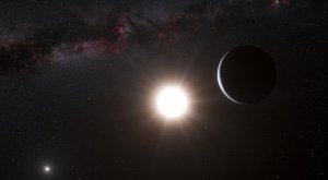 An artist's rendering of a planet astronomers have found in Alpha Centauri