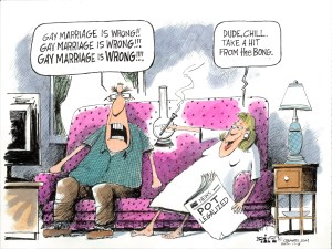 Editorial cartoon in the print edition of the Peninsula Daily News.