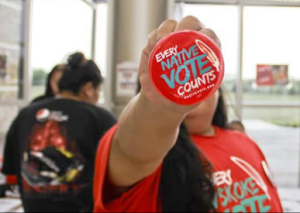 Worker at the National Congress of American Indians. NCAI
