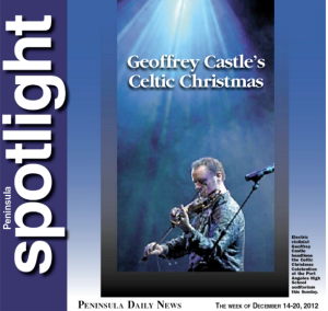 Geoffrey Castle's show is the cover story of the  "Peninsula Spotlight" entertainment section in the print edition of the Peninsula Daily News today.