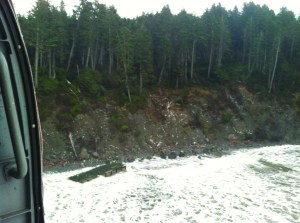 The dock is on a wilderness beach in Olympic National Park on Washington's rugged northwest coast. U.S. Coast Guard (click on photo to enlarge)