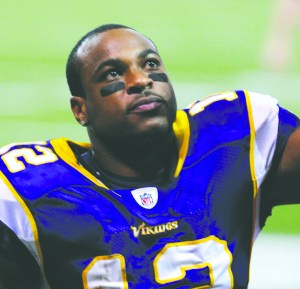 Percy Harvin following Minnesota's defeat of the Seattle Seahawks at then Qwest Field in 2009. The Associated Press