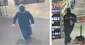 The Port Townsend Police Department released these photos of two men they seek in a robbery.
