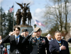 Medal of Honor recipients (from left) Capt. William Swenson