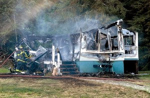 Firefighters from Clallam County Fire District 2