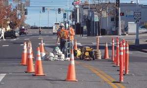 A crew from Strider Construction Co.
